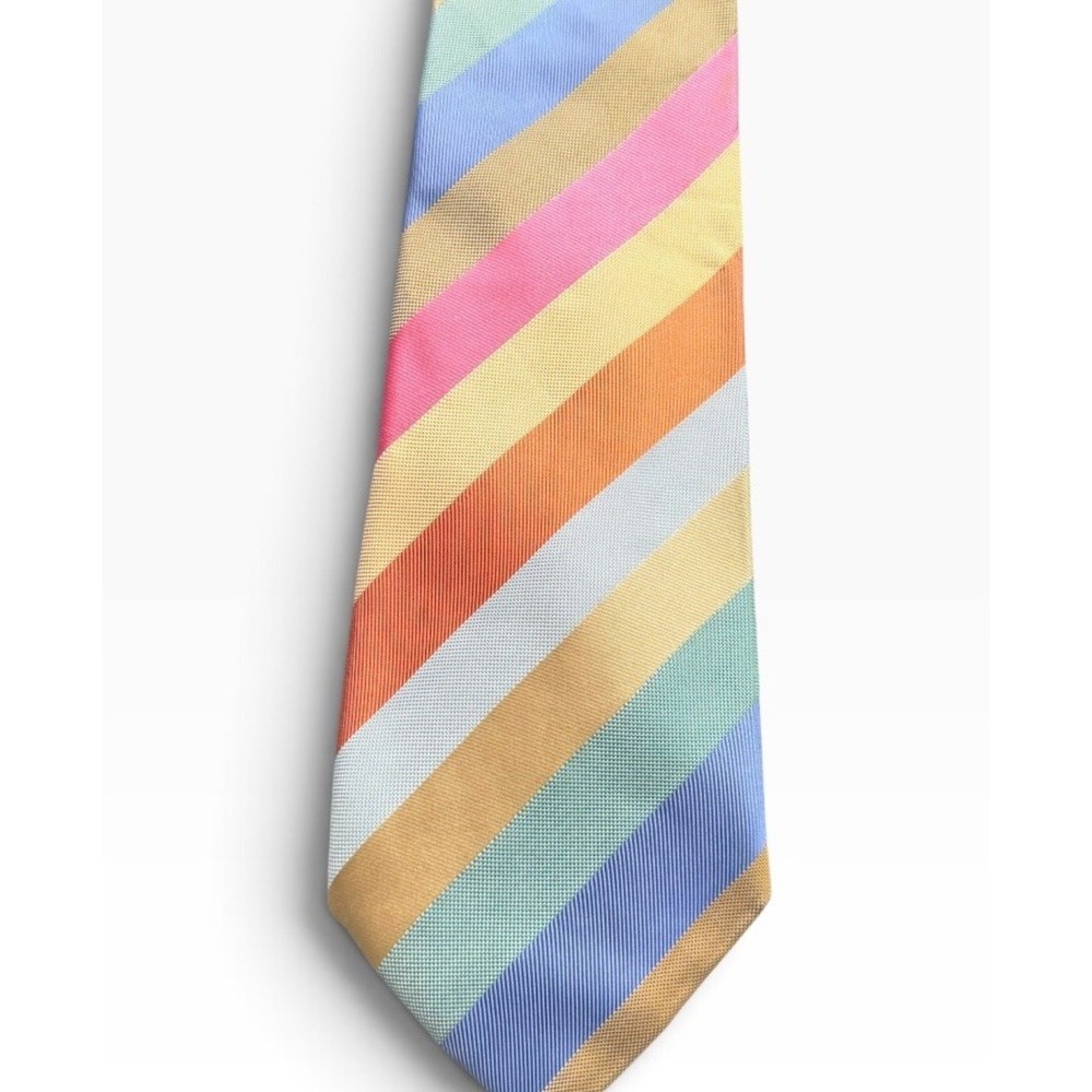 CHARLES TYRWHITT Men's Tie 100% Silk Striped Necktie Designer London Textured